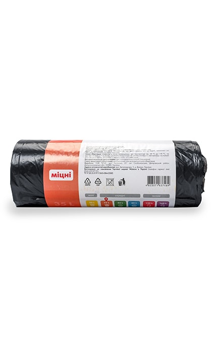 ECOMIX-Пакети для сміття Ecomix Carbafe Bags 35л міцні -4820102053249