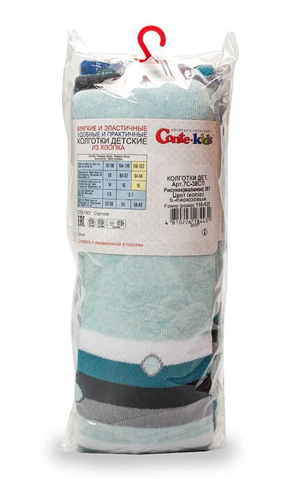 CONTE KIDS-Колготки детские Conte-kids Soft-tiki бирюзовые (р. 116-122)-4810226184431