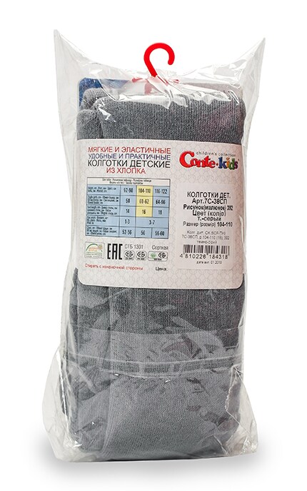CONTE KIDS-Колготки детские Conte-kids Soft-tiki темно-серые (р. 104-110)-4810226184318