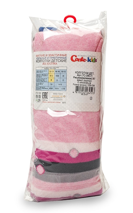 CONTE KIDS-Колготки дитячі Conte-kids Soft-tiki рожеві (р. 128-134) -4810226184523