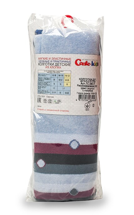 CONTE KIDS-Колготки детские Conte-kids Soft-tiki светло-голубые (р. 116-122)-4810226184448