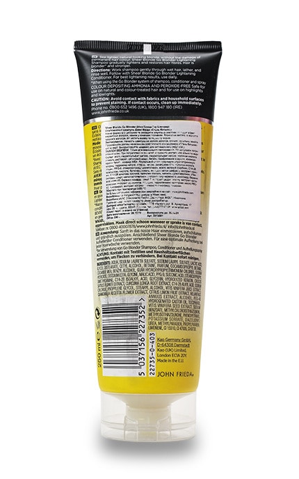 JOHN FRIEDA-Освітлюючий шампунь JOHN FRIEDA Стань світлішою, 250 мл-5037156227352