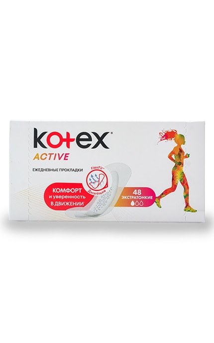 KOTEX-Ежедневные прокладки Kotex Active Экстра тонкие-5029053547909