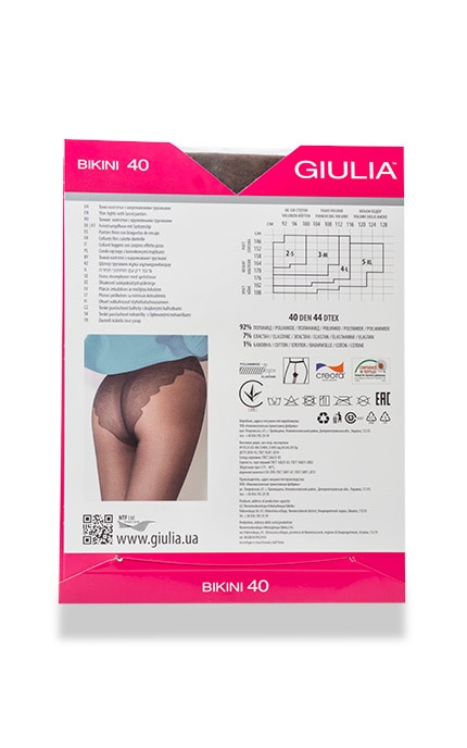 GIULIA-Колготки Giulia Bikini Cappuccino 40 den 3 размер-4824092073331