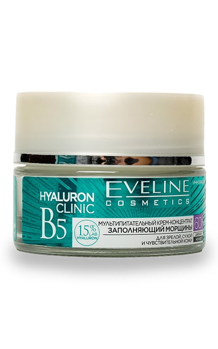 EVELINE-Крем-концентрат Eveline Cosmetics Hyaluron Clinic 60+ заповнюючий зморшки-5901761968446