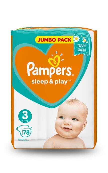 PAMPERS SLEEP and PLAY-Підгузки Pampers Sleep&Play Розмір 3 (Midi) 6-10 кг, 78 шт.-8001090669094