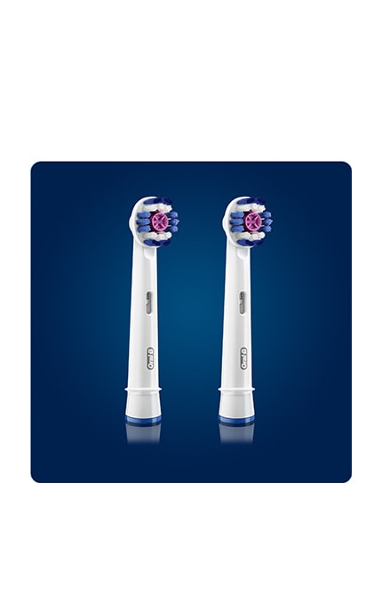 ORAL-B-Змінні насадки для електричної зубної щітки Oral-B 3D White 2 шт-4210201757757