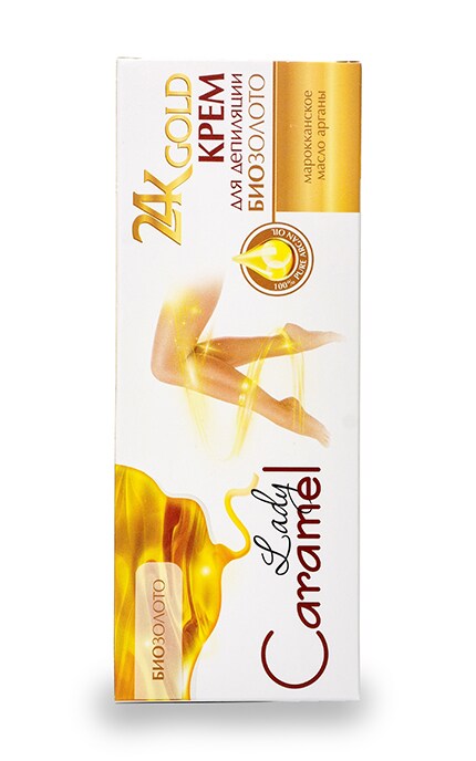 LADY CARAMEL-Крем для депиляції тіла Lady Caramel 24K Gold Біозолото-4823015940903