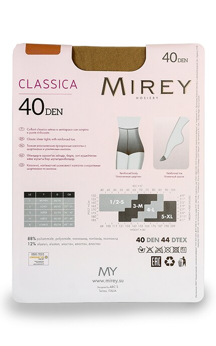 MIREY-Колготки Mirey Cassica Glace 40 den, розмір 2-4640007062746