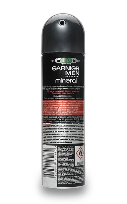 GARNIER BODY-Антиперспирант Garnier Men Mineral Невидимый для мужчин спрей-3600541181830