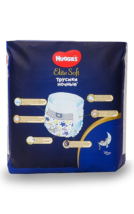 HUGGIES-Трусики-подгузники детские Huggies Elite Soft Ночные размер 5, 17 шт-5029053548173