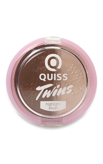 QUISS-Румяна-хайлайтер для лица Quiss Twins Highlight & Blush, 01-4823097113004