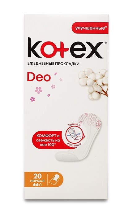 KOTEX-Ежедневные гигиенические прокладки Kotex Deo Normal-5029053548227