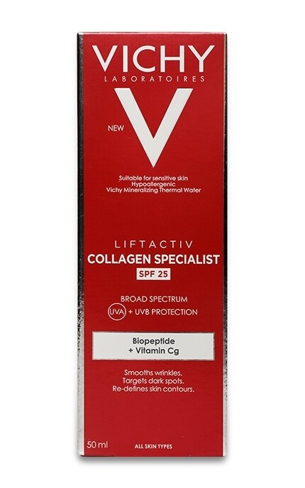 VICHY-Антивіковий крем-догляд Vichy LiftActiv Collagen Specialist для корекції зморшок і контуру обличчя з SPF25-3337875687096