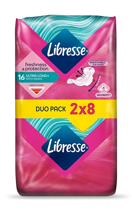 LIBRESSE-Гигиенические прокладки Libresse Ultra Long удлиненные, 16 шт. -7322540388442