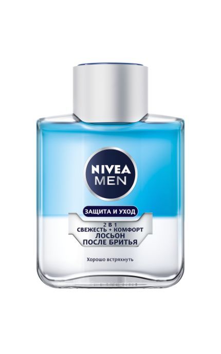 NIVEA-Лосьйон після гоління Nivea Men 100 мл 2в1 Захист і догляд: свіжість + комфорт-4005900361479