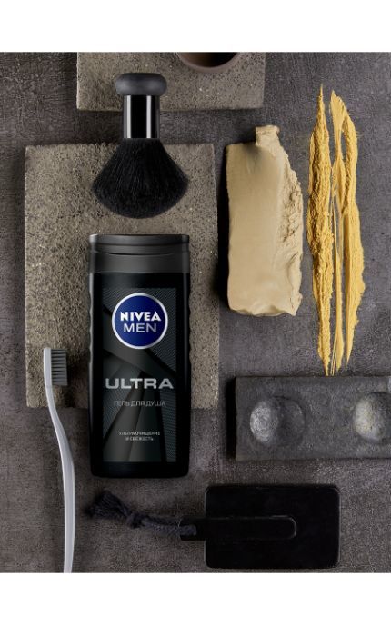 NIVEA-Гель для душу Nivea Men 250 мл ULTRA чоловічий з натуральної глиною-4005900515124