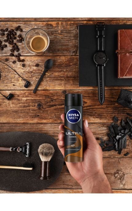 NIVEA-Дезодорант Nivea Men 150 мл ULTRA Carbon спрей-антиперспірант антибактеріальний ефект-4005900634320