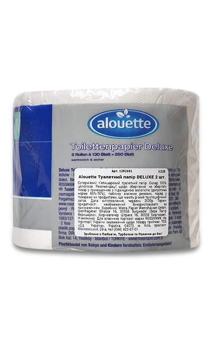 ALOUETTE-Туалетний папір 5-шаровий Alouette Deluxe Rossmann-4305615695532