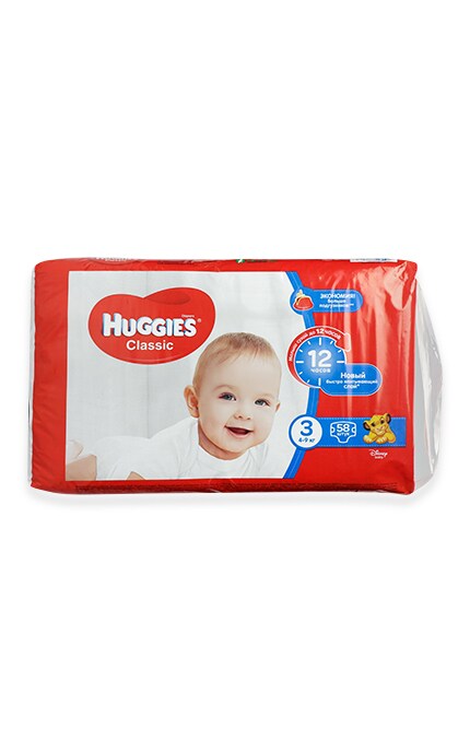 HUGGIES-Підгузники Huggies Classic 3 (4-9 кг), 58 шт. -5029053543109