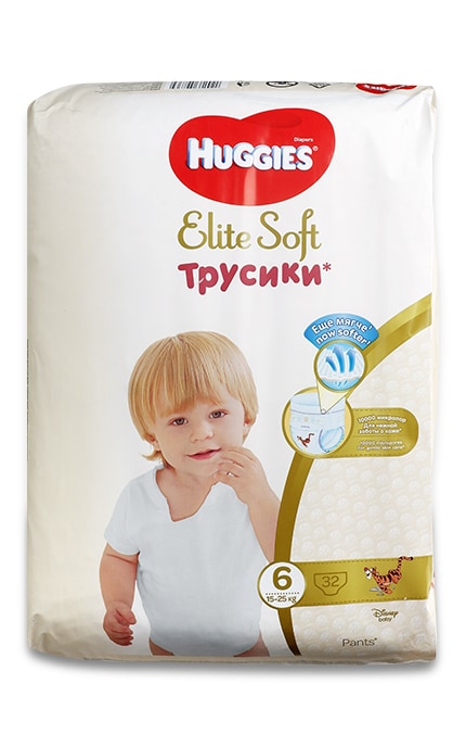 HUGGIES-Трусики-підгузки Huggies Elite Soft 6 (15-25 кг), 32 шт.-5029053548364