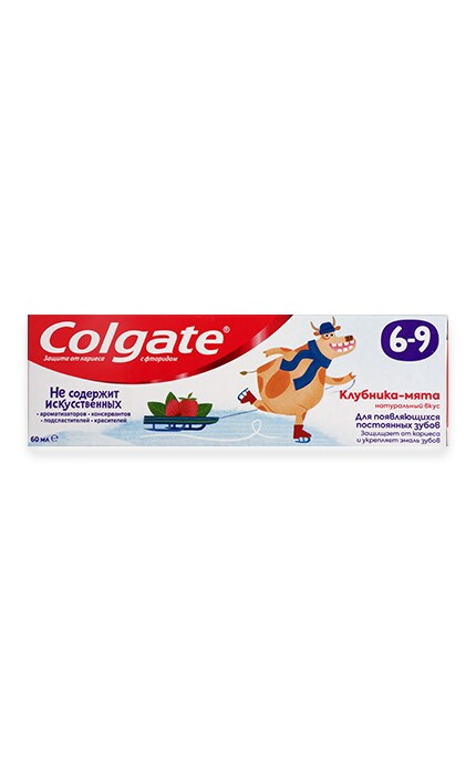 COLGATE-Дитяча зубна паста з фторидом Colgate 6-9 Полуниця-м'ята -6920354825590