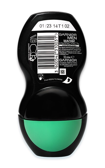 GARNIER BODY-Кульковий дезодорант чоловічий Garnier Men Магній Ультрасухість 72 години Нон-стоп-3600542310031