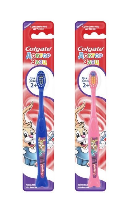COLGATE-Дитяча зубна щітка Colgate Доктор Заєць 2+, суперм'яка-4606144002618