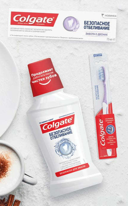 COLGATE-Відбілююча зубна паста Colgate Безпечне відбілювання Турбота про ясна -8718951182547
