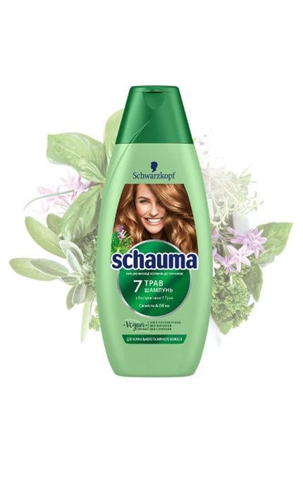SCHAUMA-Шампунь Schauma Сім трав, 400 мл-4823047900548