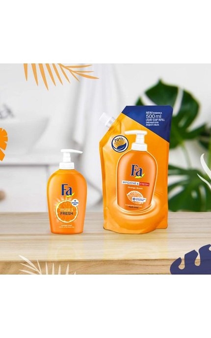 FA-Жидкое мыло Fa Hygiene & Freshness Orange Scent Soap Апельсин -9000101010893