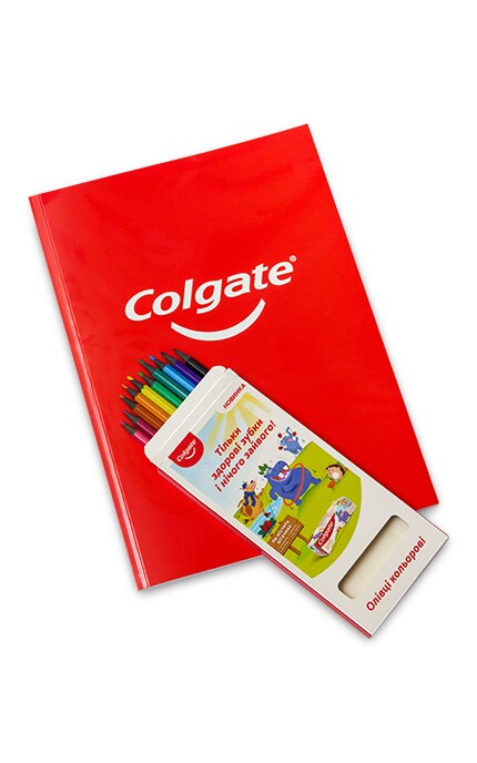 АКЦІЯ-ПОДАРОК! Набор Раскраска + карандаши COLGATE-9210000066918