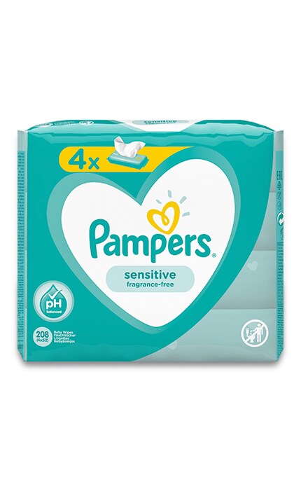PAMPERS-Cерветки Pampers Sensitive 4х52 шт.-8001841062624