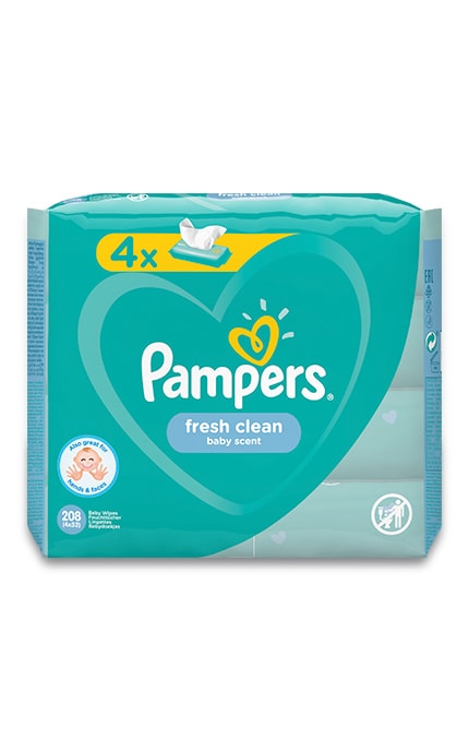 PAMPERS-Cерветки Pampers Fresh Clean 4х52 шт.-8001841077949