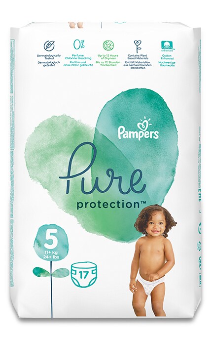 Pampers Pure Protection-Підгузки Pampers Pure Protection Junior (11-16 кг), 17 шт-8001841023335