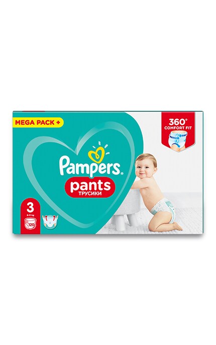 PAMPERS PANTS-Подгузники - трусики Pampers Pants Размер 3 (Midi) 6-11 кг, 120 подгузников-4015400697527