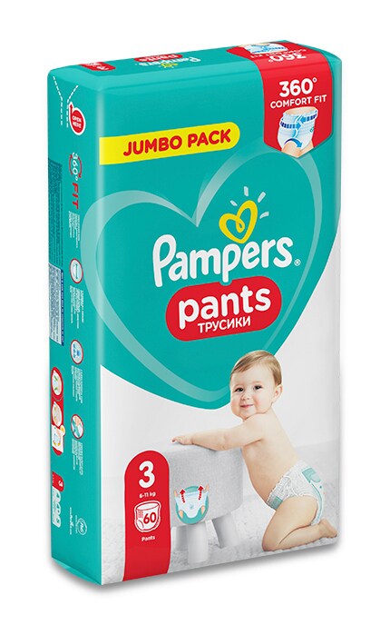 PAMPERS PANTS-Підгузки-трусики Pampers Pants Розмір 3 (Maxi) 6-11 кг, 60 підгузків-4015400682882