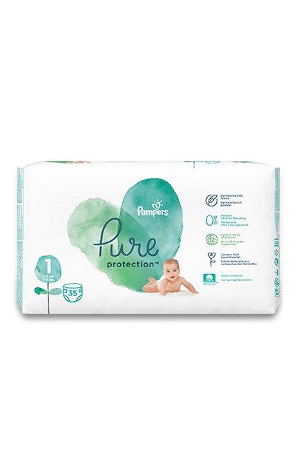 Pampers Pure Protection-Подгузники Pampers Pure Protection Newborn (2-5 кг), 35 шт-8001841023120