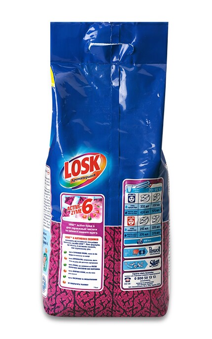 LOSK-Стиральный порошок Losk Ароматерапия Малайзийские цветы, 9 кг-9000101412888