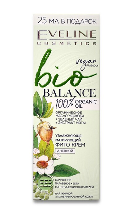 EVELINE-Фіто-крем для обличчя Eveline Cosmetics Bio balance зволожуючо-матуючий денний-5903416000310