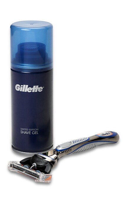 GILLETTE FUSION-Подарочный набор Gillette Fusion 5 Бритва + Сменная кассета + Гель для бритья UltraSensitive-7702018553419