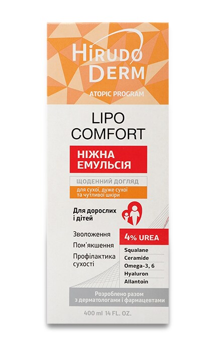HIRUDO DERM-Эмульсия для тела HIRUDO DERM Atopic Program (Атопик Программ) нежная для сухой, очень сухой и чувствительной кожи-4820160038127