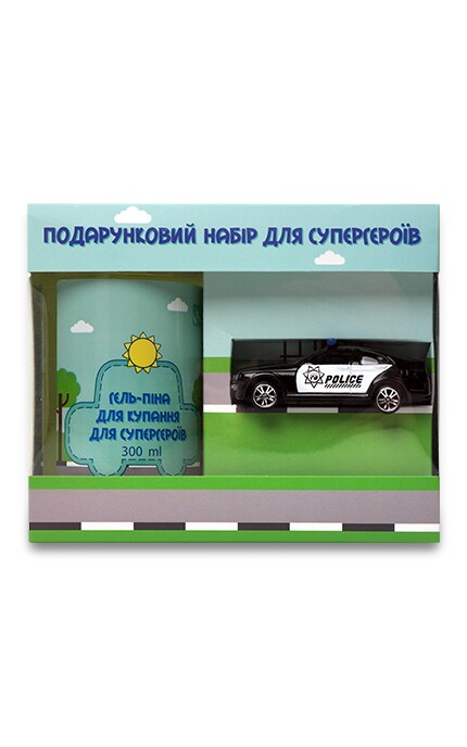 LUCKY DAY BABY-Подарунковий набір для супергероїв: гель-піна для купання + дитяча іграшка-машинка-9210000055028