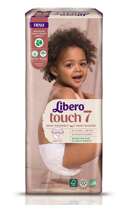 LIBERO TOUCH-Підгузки-трусики Libero Touch Pants, 16-26 кг, розмір 7, 28 шт.-7322541092386