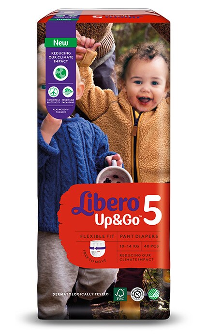 LIBERO UP and GO-Подгузники-трусики Libero Up&Go, 10-14 кг, размер 5, 40 шт.-7322541089706