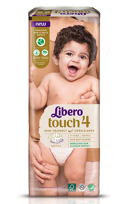 LIBERO TOUCH-Підгузки Libero Touch, 7-11 кг, розмір 4, 46 шт.-7322541070919