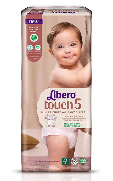 LIBERO TOUCH-Подгузники-трусики Libero Touch Pants, 10-14 кг, размер 5, 34 шт.-7322541092003