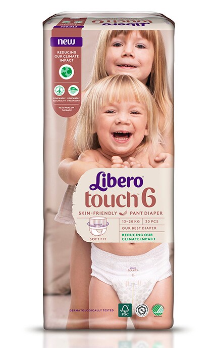 LIBERO TOUCH-Подгузники-трусики Libero Touch Pants, 13-20 кг, размер 6, 30 шт.-7322541092201