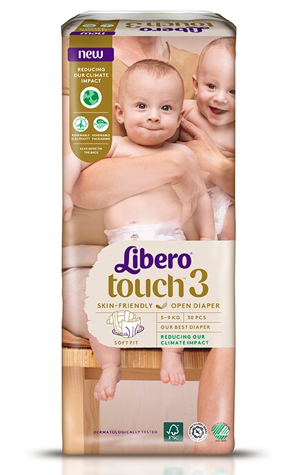 LIBERO TOUCH-Подгузники Libero Touch, 4-8 кг, размер 3, 50 шт.-7322541070834