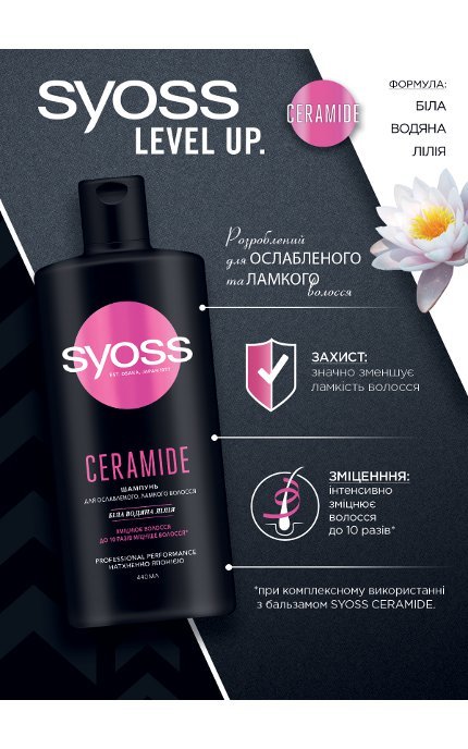 SYOSS-ШАМПУНЬ CERAMIDE-4015100339000